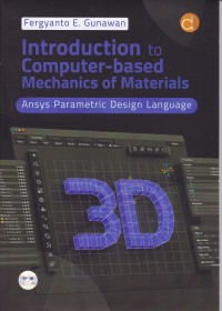 Image of Introduction to Computer- based Mechanics of Materials  Ansys Parametric Desaign Language 3D