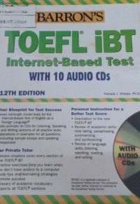 Image of Barrons TOEFL iBT Internet-Based Test With 10 Audio CDs 12TH EDITION