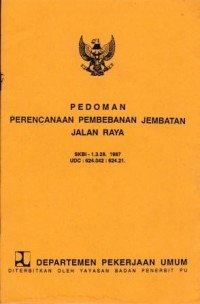 Image of Pedoman Perencanaan Pembebanan Jembatan Jalan Raya