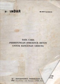 Image of Tata Cara Perhitungan Struktur Beton Untuk Bangunan Gedung
