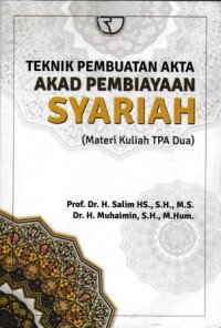 Image of Teknik Pembuatan Akta Akad Pembiayaan Syariah